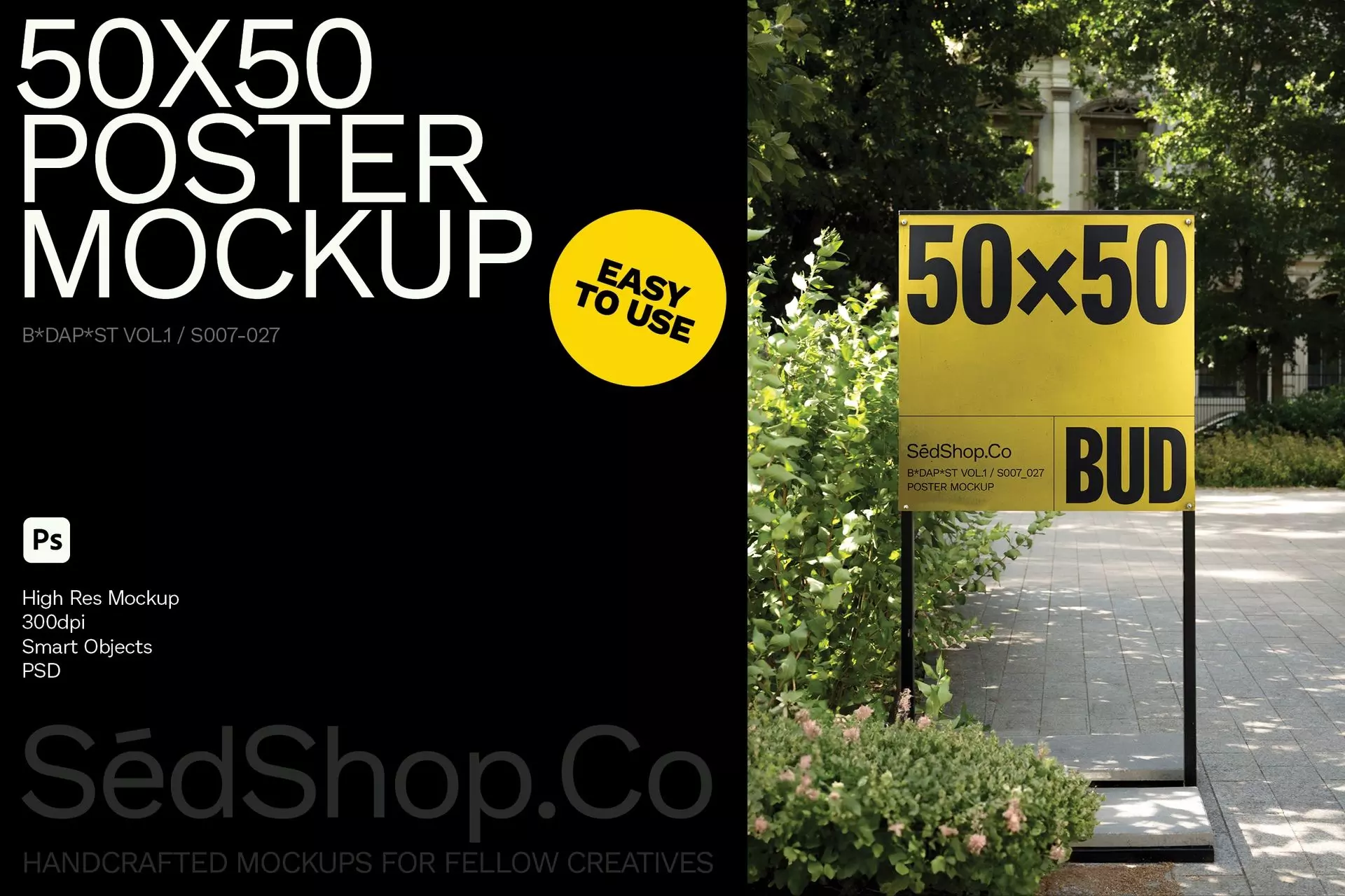 Picture of Square Poster Mockup S007-027